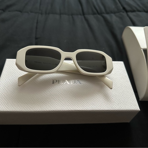 Prada white frame sunglasses